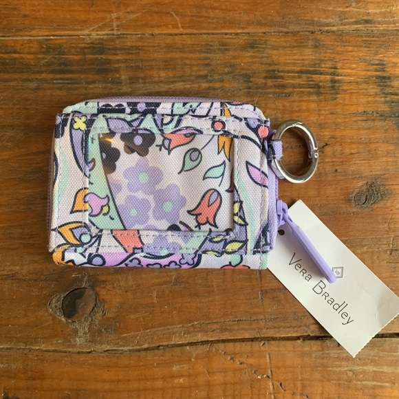 Vera Bradley petite zip around wallet RFID Maddalena paisley soft - Picture 1 of 7